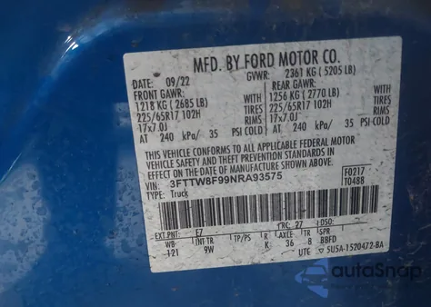 2022 Ford Maverick Xl from USA, damaged, VIN 3FTTW8F99NRA93575